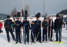 Команда лыжников на соревнованиях в с. Р-Сарс